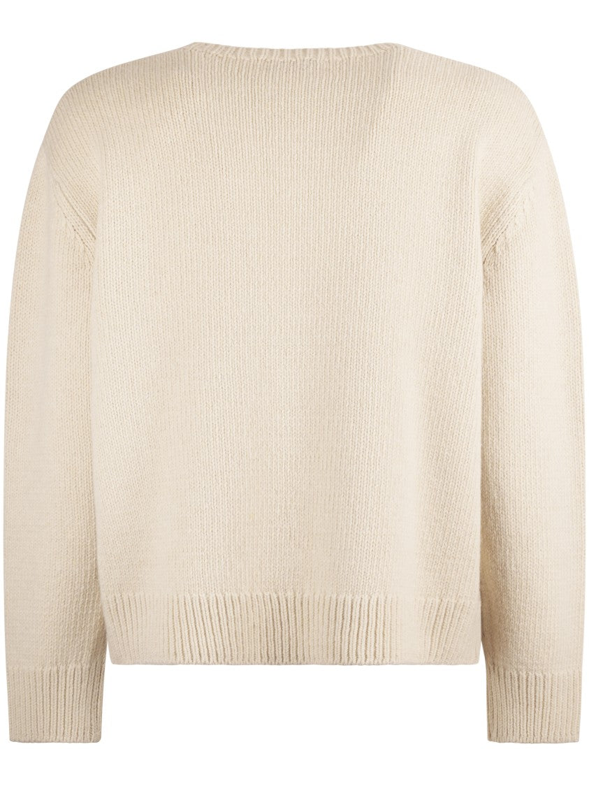 Dries Van Noten Beige Classic Knit Sweater With Timeless Silhouette