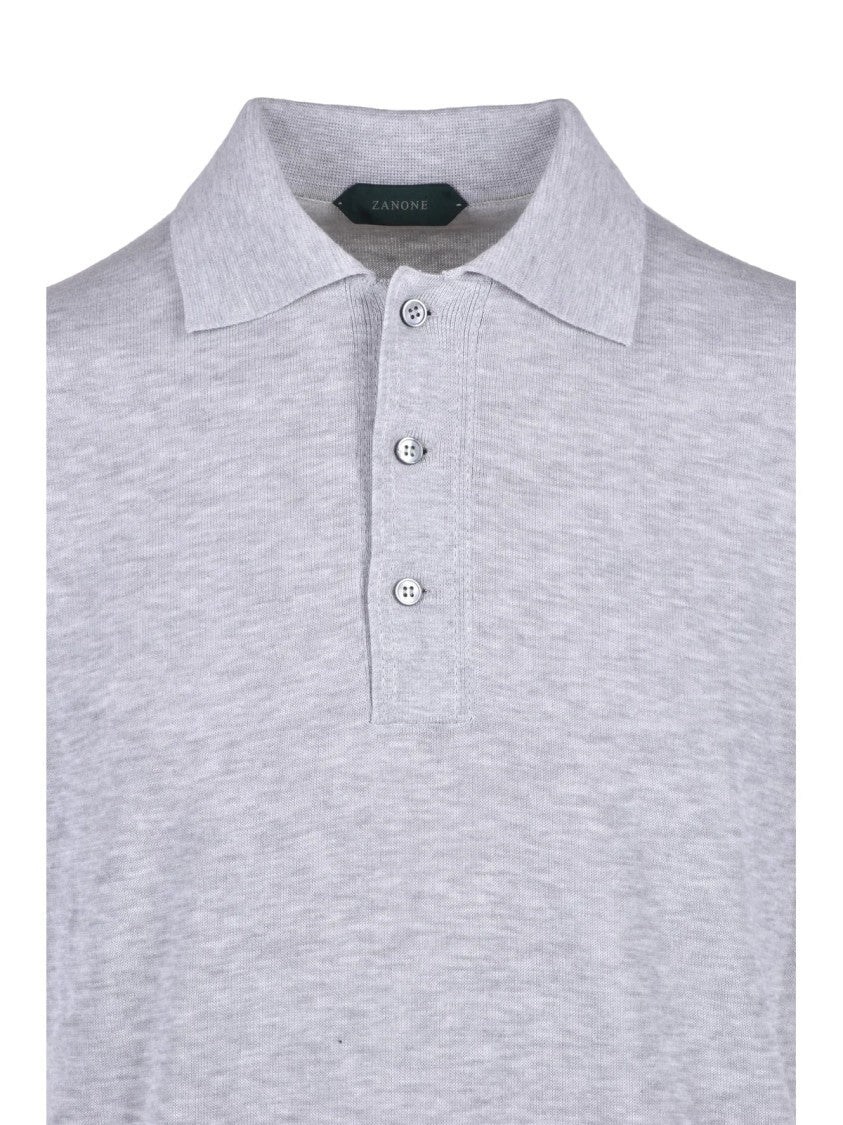 Zanone Knit Polo - Grey