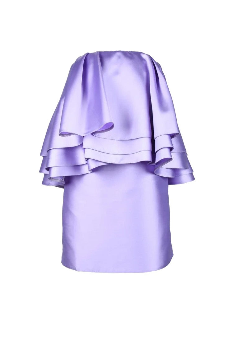 Simona Corsellini One-Shoulder Purple Dress