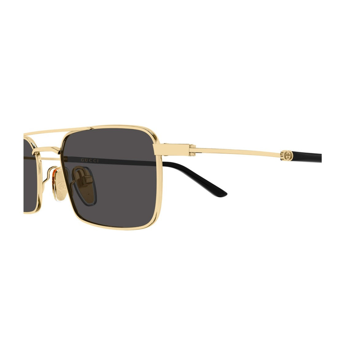 Gucci Gold Black Linea Sign Gg2258s Rectangular Sunglasses