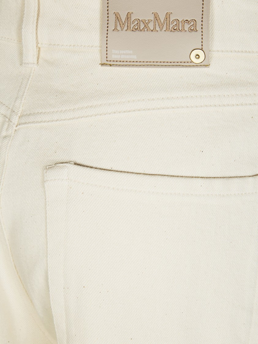 Max Mara Zarina Lightweight Wide-Leg Cropped Jeans