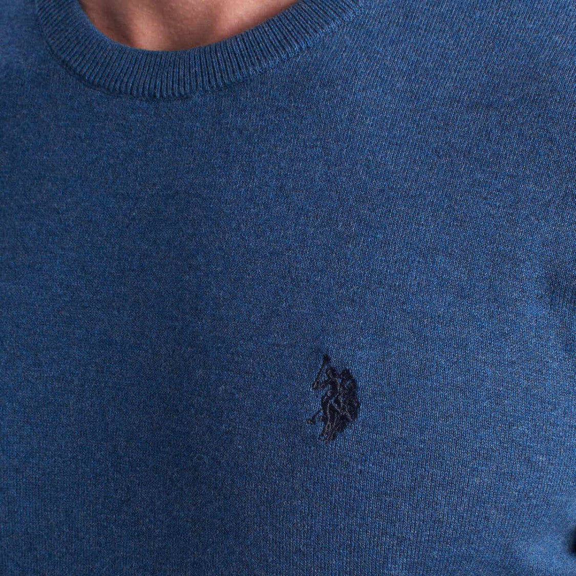 U.S. Polo Assn. Medium-Weight Cotton Blend Crewneck Sweater