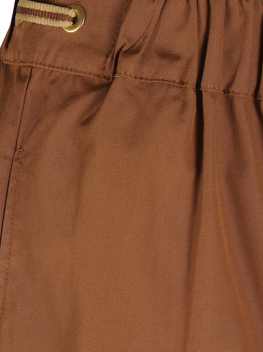 Max Mara Relaxed Fit Brown Cotton Shorts