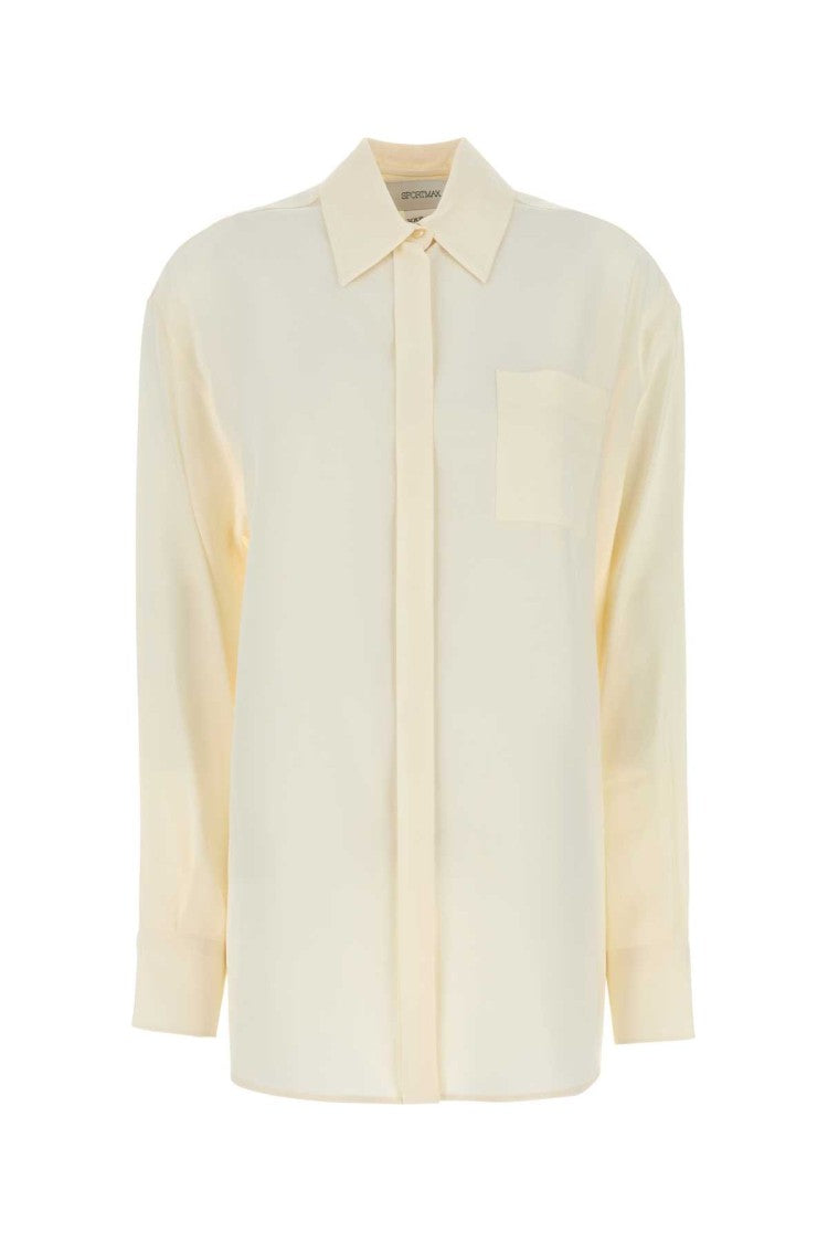 Sportmax Ivory Silk Tonale Shirt
