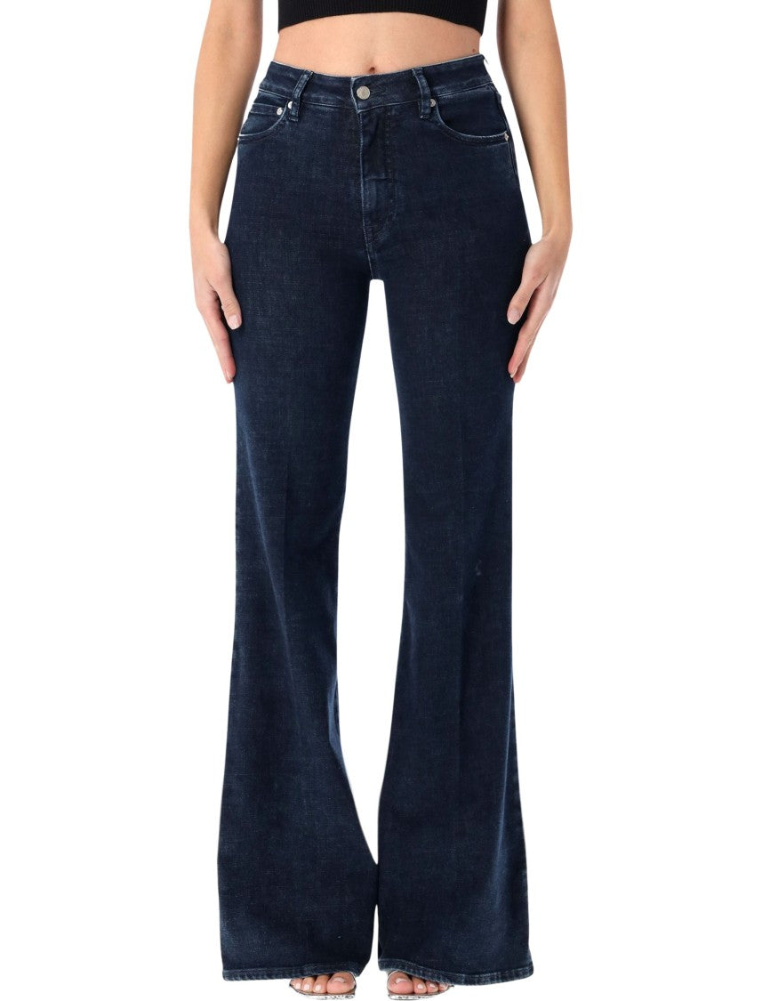 Cycle High-Rise Flared Blue Denim Jeans