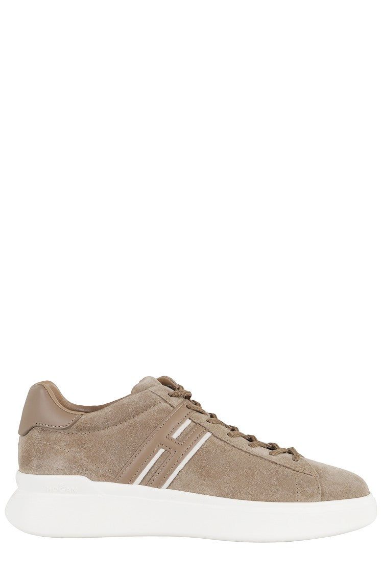 Hogan H580 Lace-Up Sneakers With Suede And Smooth Leather Accents