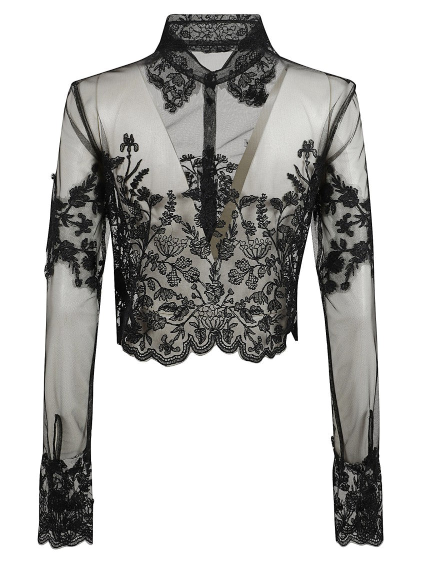 Ermanno Scervino Ultra-Light Sheer Tulle Shirt