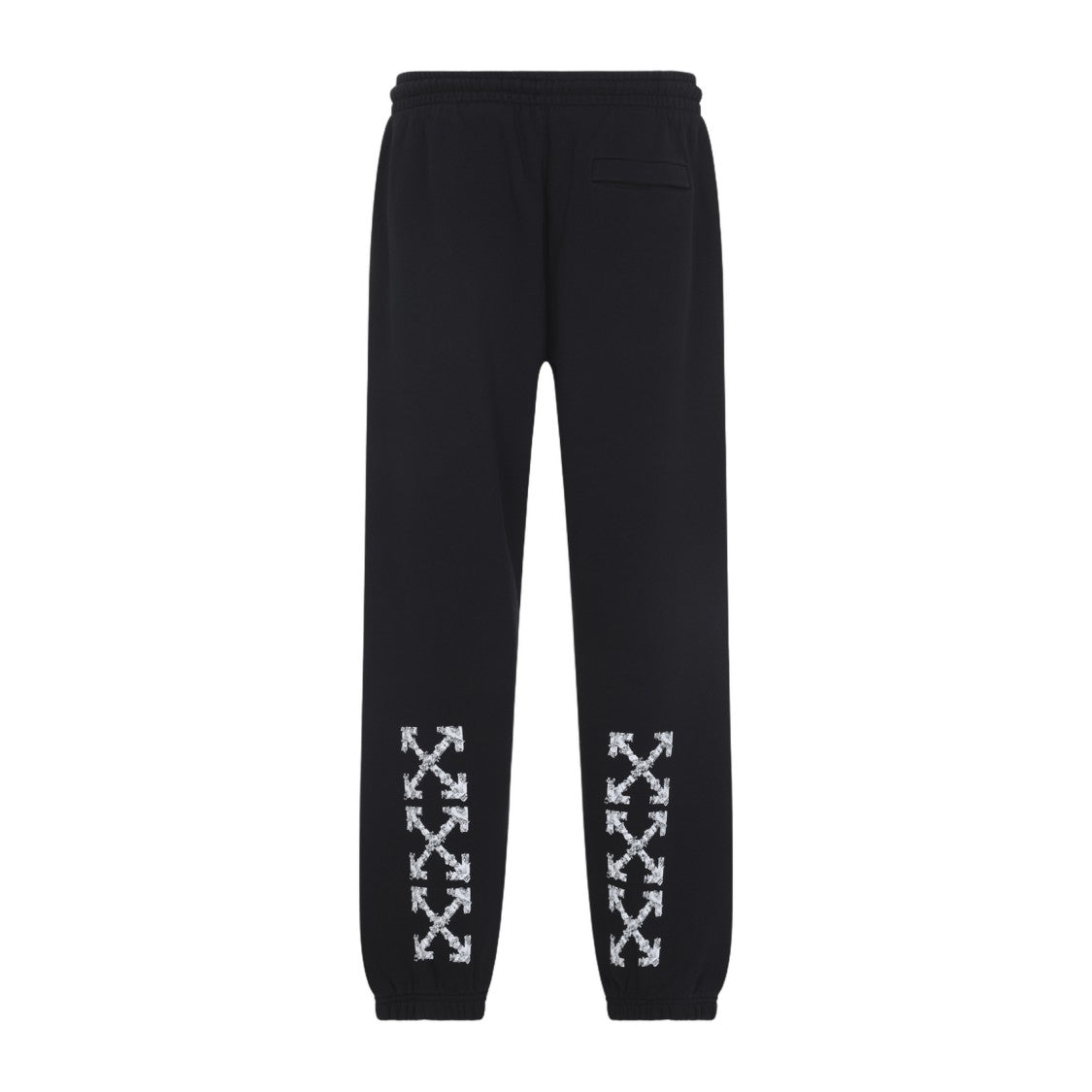 Off-White Black Casual Trousers With Elasticated Waistband