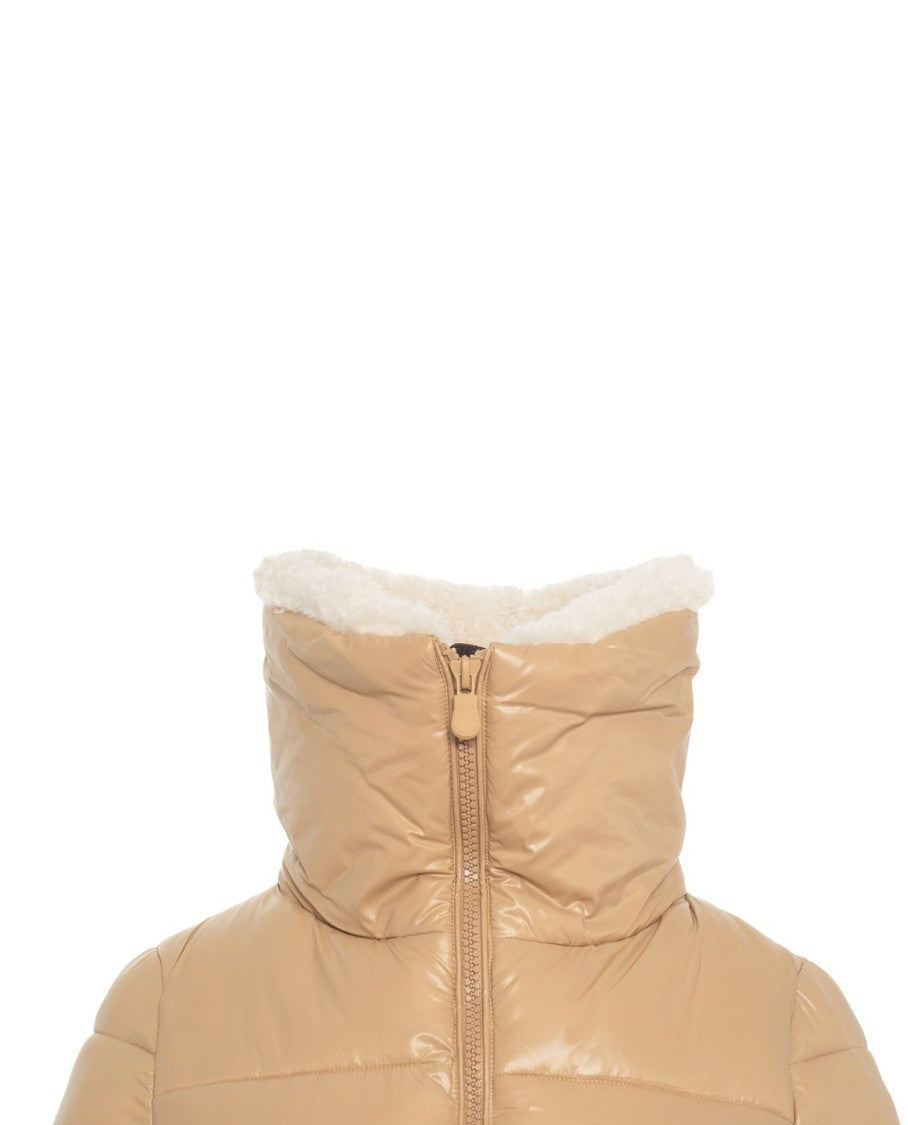 Save The Duck Quilted Puffer Jacket With Soft Faux Fur Collar