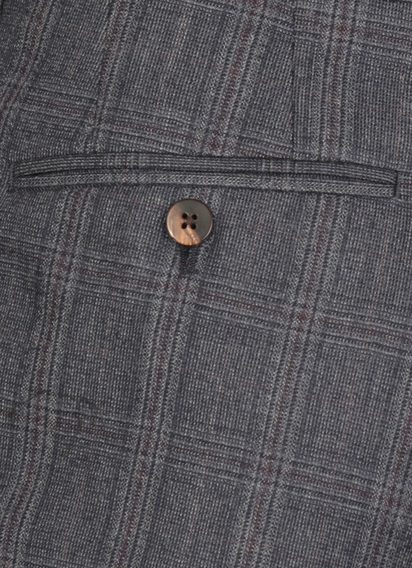 Caruso Blue Wool Suit