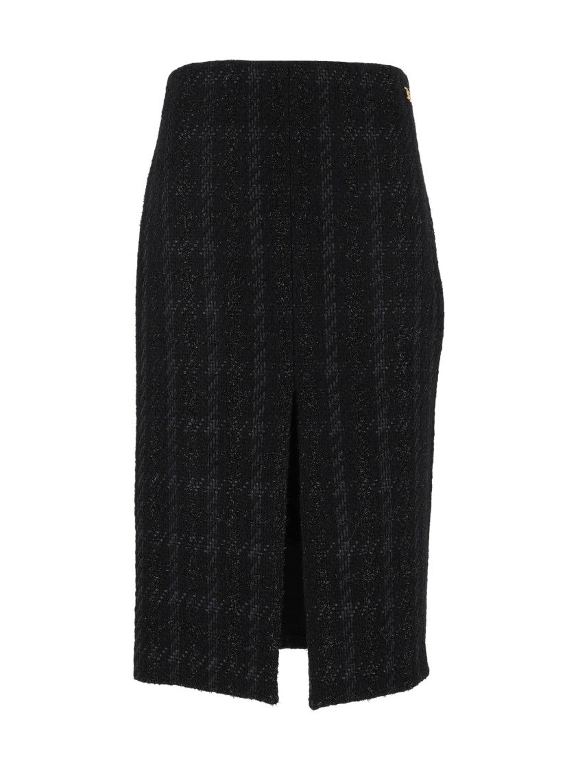 Elisabetta Franchi Front Slit Tailored Midi Skirt