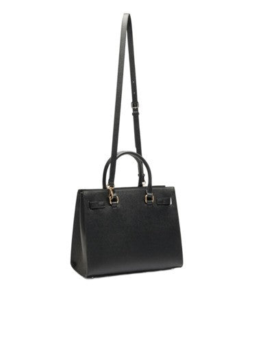 Liu Jo Iconic Black Shoulder Bag With Maxi Logo And Versatile Carrying Options
