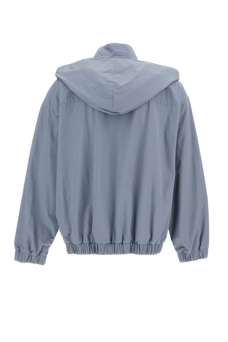 Rier Light Blue Removable Hood Cotton Windbreaker