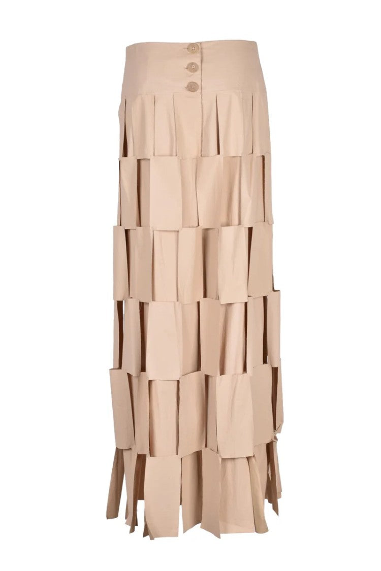 A.W.A.K.E. Mode Maxi Skirt - Beige