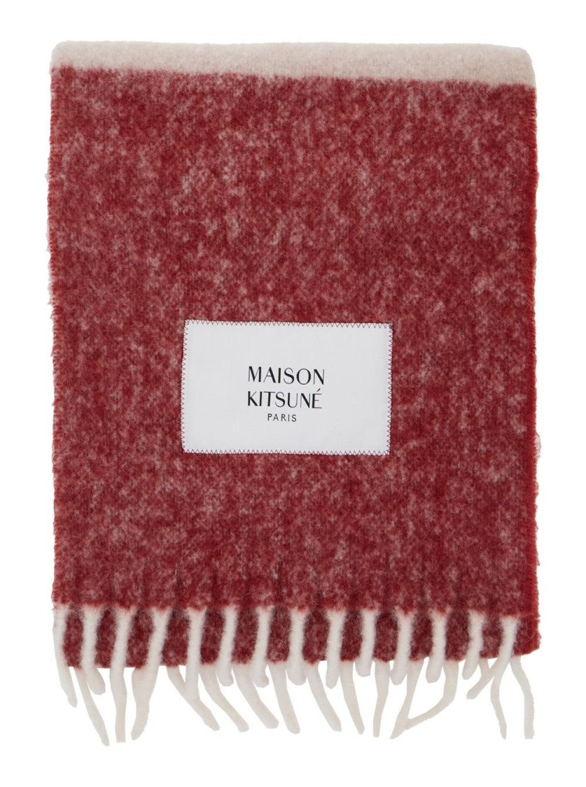 Maison Kitsuné Multicolor Striped Alpaca Blend Scarf