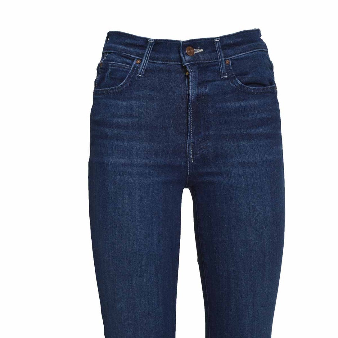 Mother The Rascal Ankle Snippet Blue Cotton Jeans