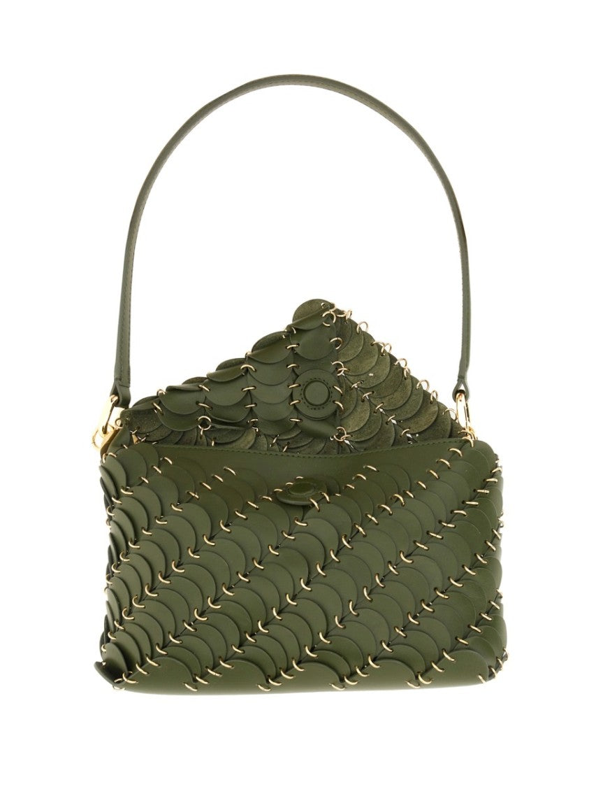 Rabanne Calfskin Shoulder Bag With Overlapping Leather Scales