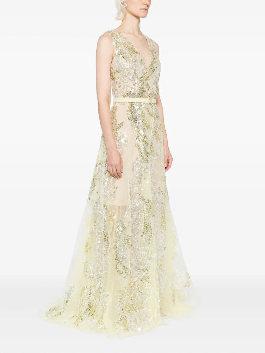 Saiid Kobeisy Embroidered Long Dress