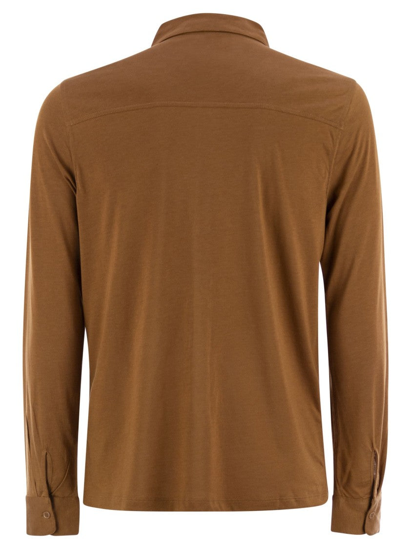 Majestic Long-Sleeved Lyocell And Cotton Shirt