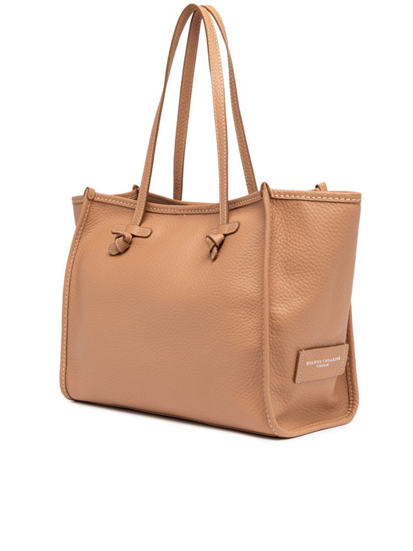 Gianni Chiarini Marcella Rectangular Brown Structured Leather Tote