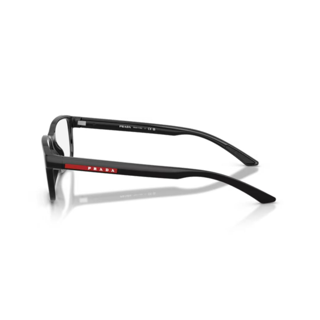 Prada Linea Rossa 0Ps 06Rv Rectangular Black Sunglasses