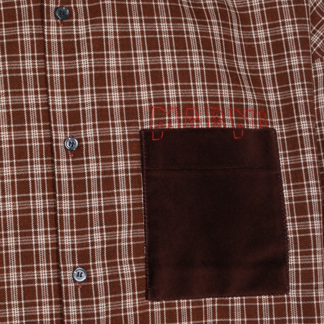 Marni Brown Wool Shirt