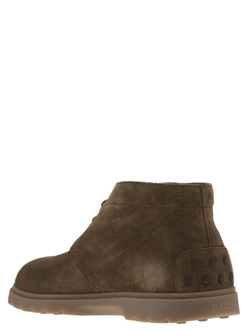 Tod's Brown Suede Leather Ankle Boots