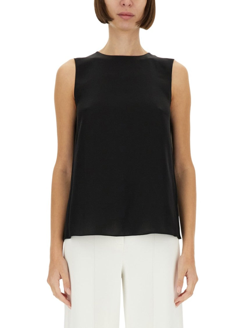Theory Silk Sleeveless Top With Relaxed Silhouette