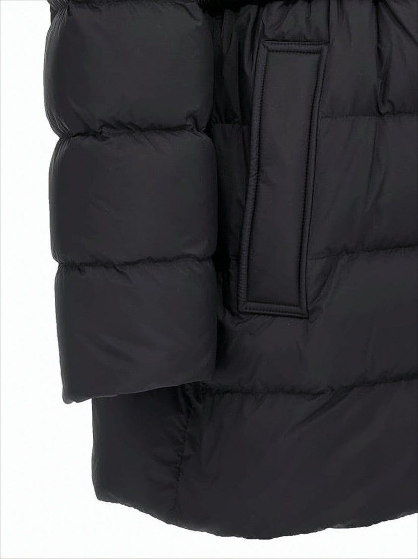 Burberry Quilted Down Jacket With Belted Waist