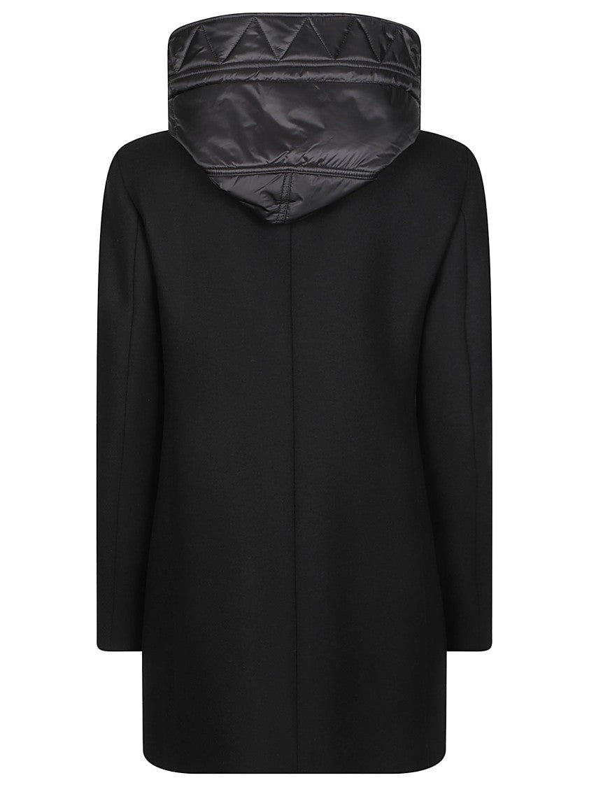 Fay Toggle Double Breasted Front Nylon Wool-Blend Coat