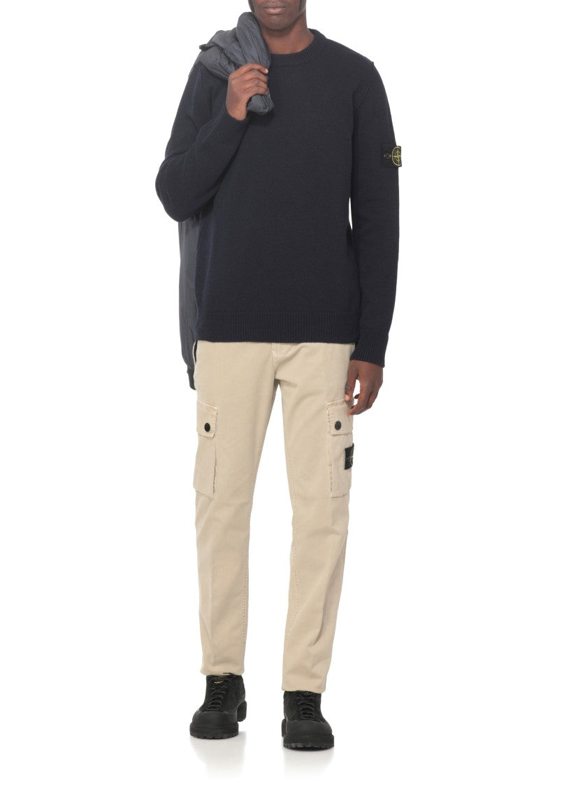 Stone Island Ribbed Knit Wool Sweater