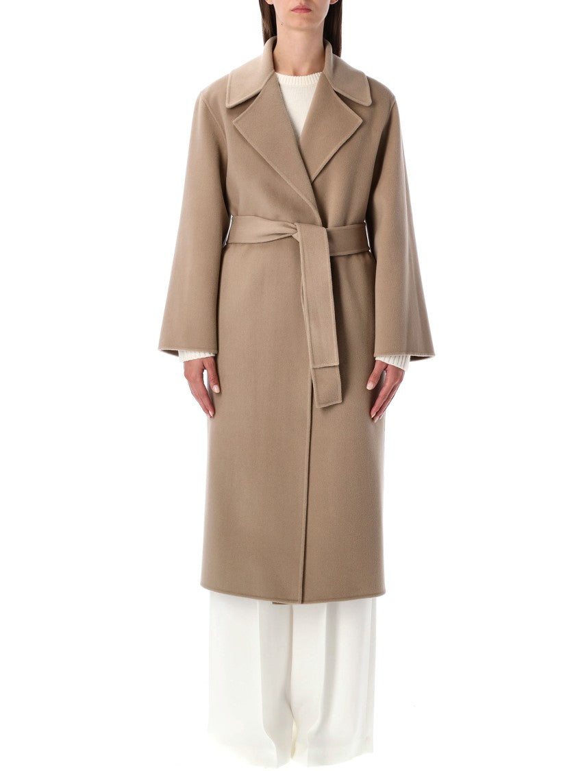 Alberta Ferretti Tailored Long Coat With Wide Lapel