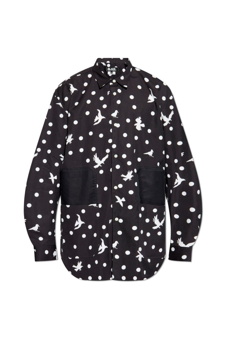 Comme Des Garçons Artistic Black Cotton Shirt