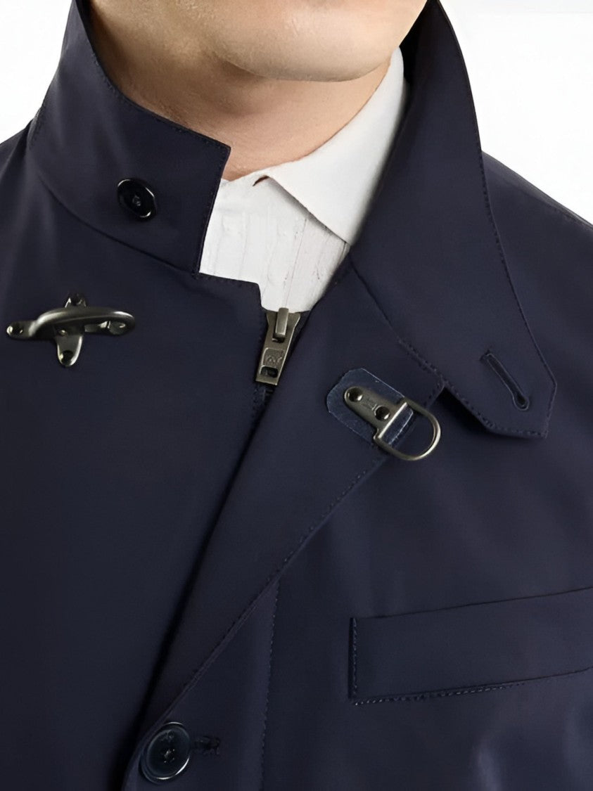 Fay Tailored Stretch Nylon Flap Jacket