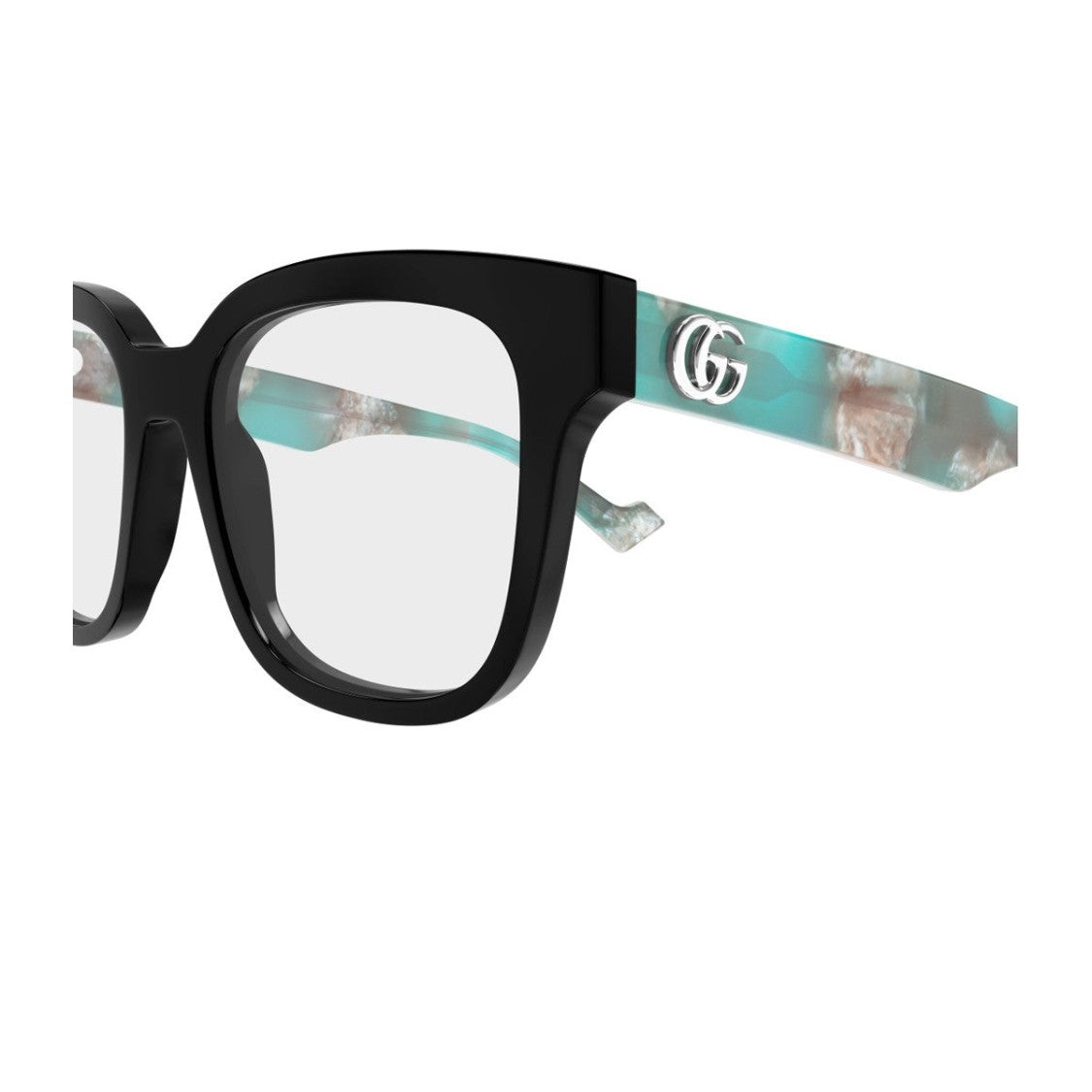 Gucci Black Recycled Acetate Square Cat-Eye Sunglasses