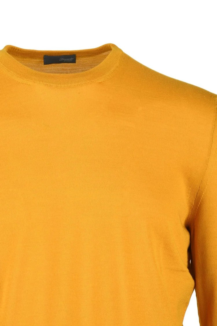 Drumohr Crew Neck Sweater Merino Wool - Yellow