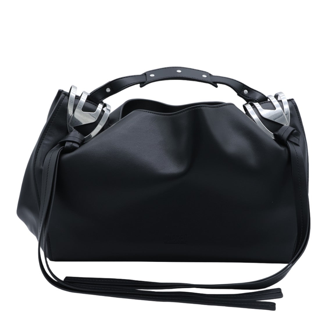 Diesel Soft Black Handbag With Silver Accents