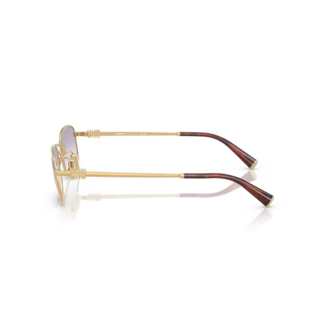Miu Miu 0Mu A53s Rectangular Gold Metal Sunglasses
