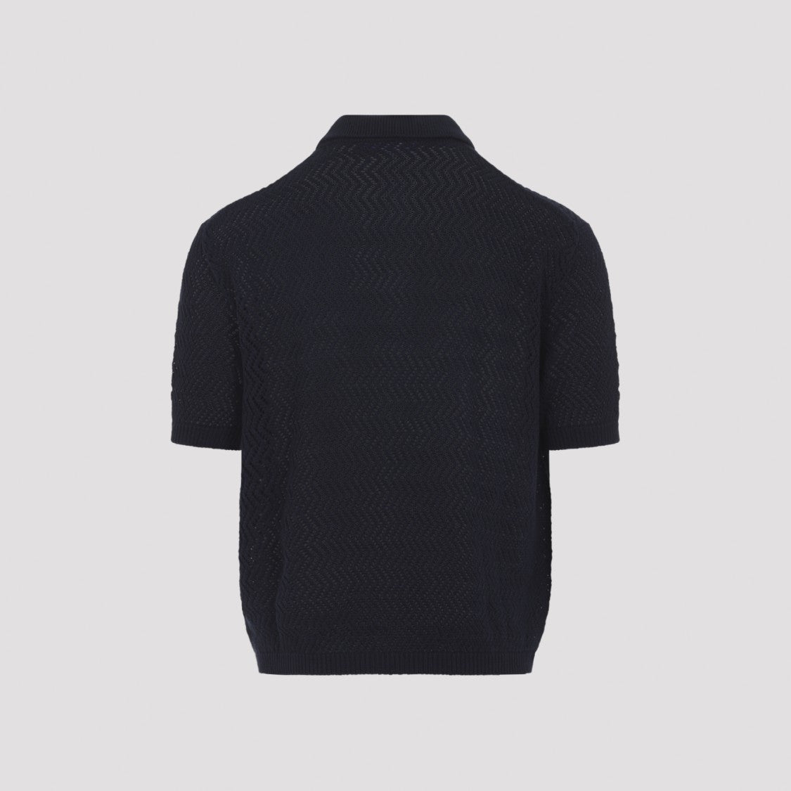 Ralph Lauren X Purple Label Classic Charmain Navy Blue Short Sleeves Polo Cardigan