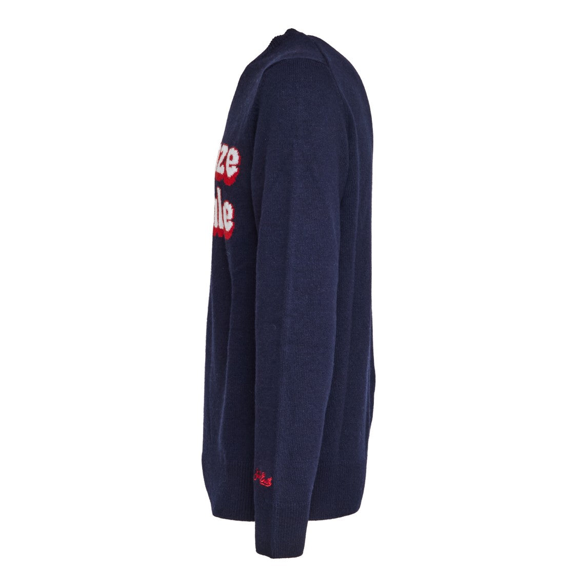 Mc2 Saint Barth Crewneck Sweater With Jacquard Logo And Ribbed Accents