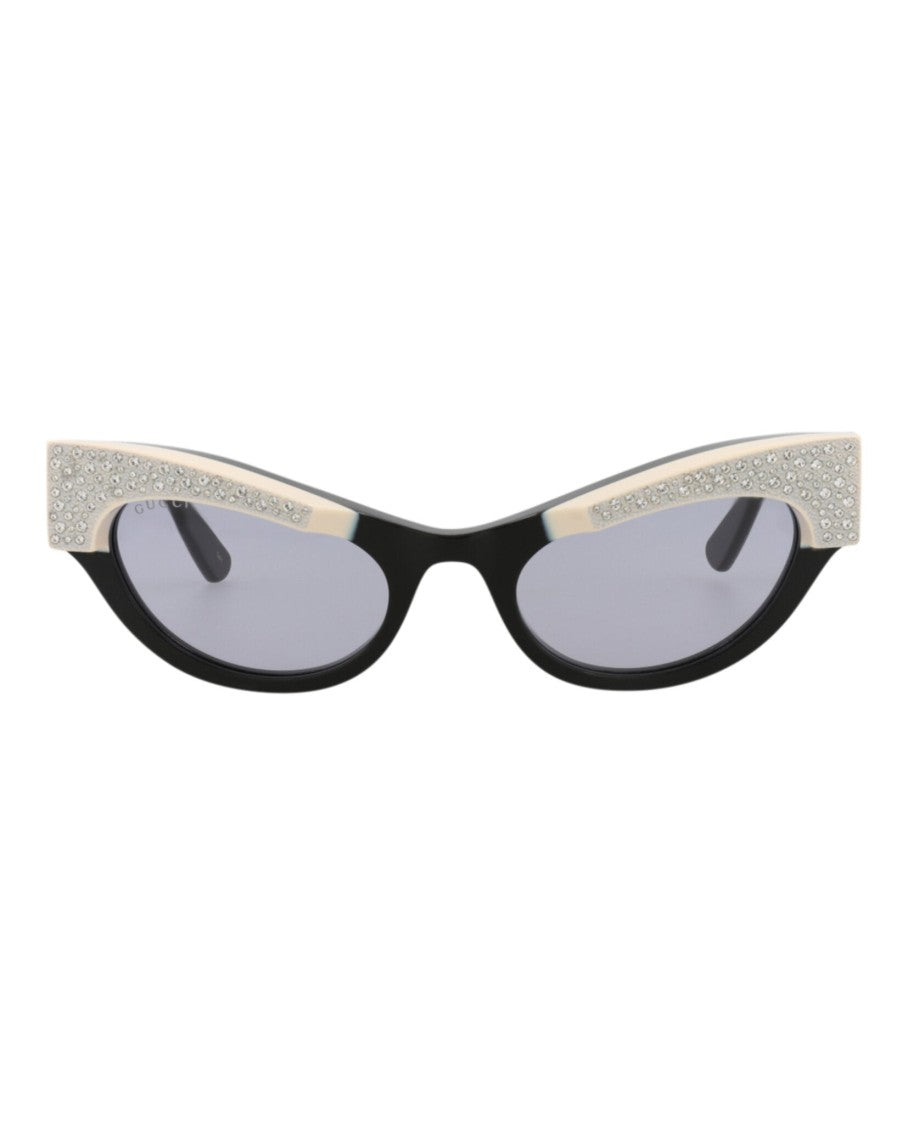 Gucci Cat Eye-Frame Acetate Sunglasses With Rhinestone Accents
