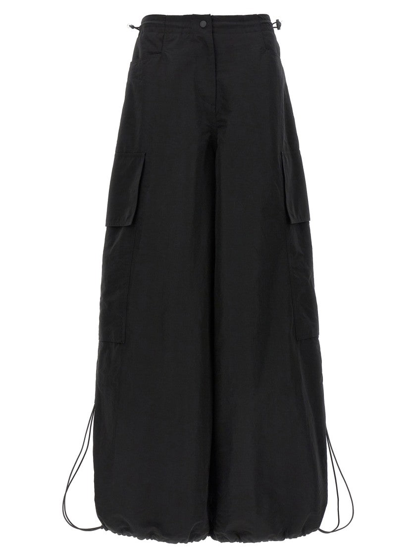 Palm Angels Wide-Leg Nylon Parachute Pants With Adjustable Cuffs
