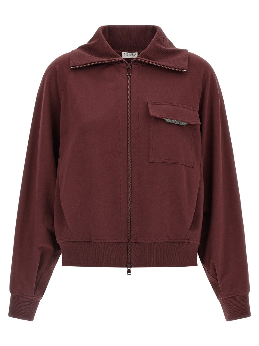 Brunello Cucinelli Shiny Flap Detail' Sweatshirt