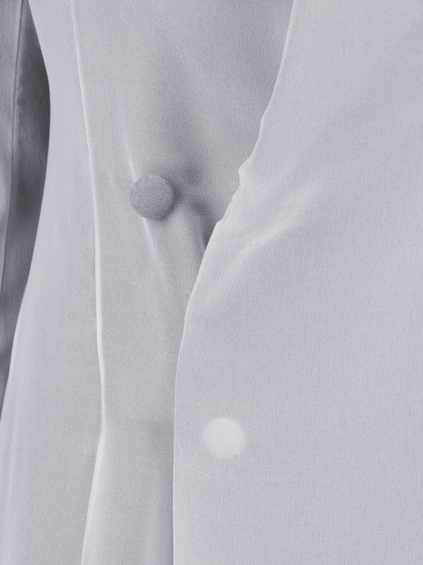 Maison Margiela White Tailored Two-Tone Maxi Dress
