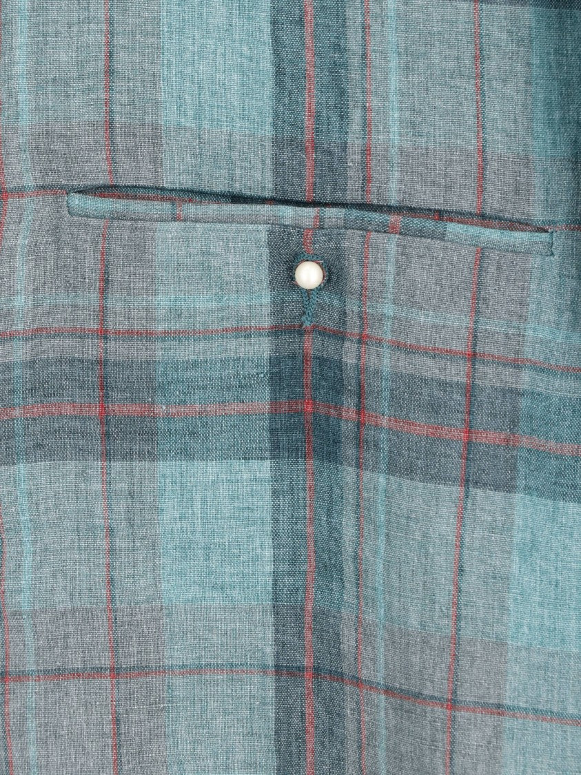 Magliano Blue Plaid Relaxed Fit Button-Down Shirt