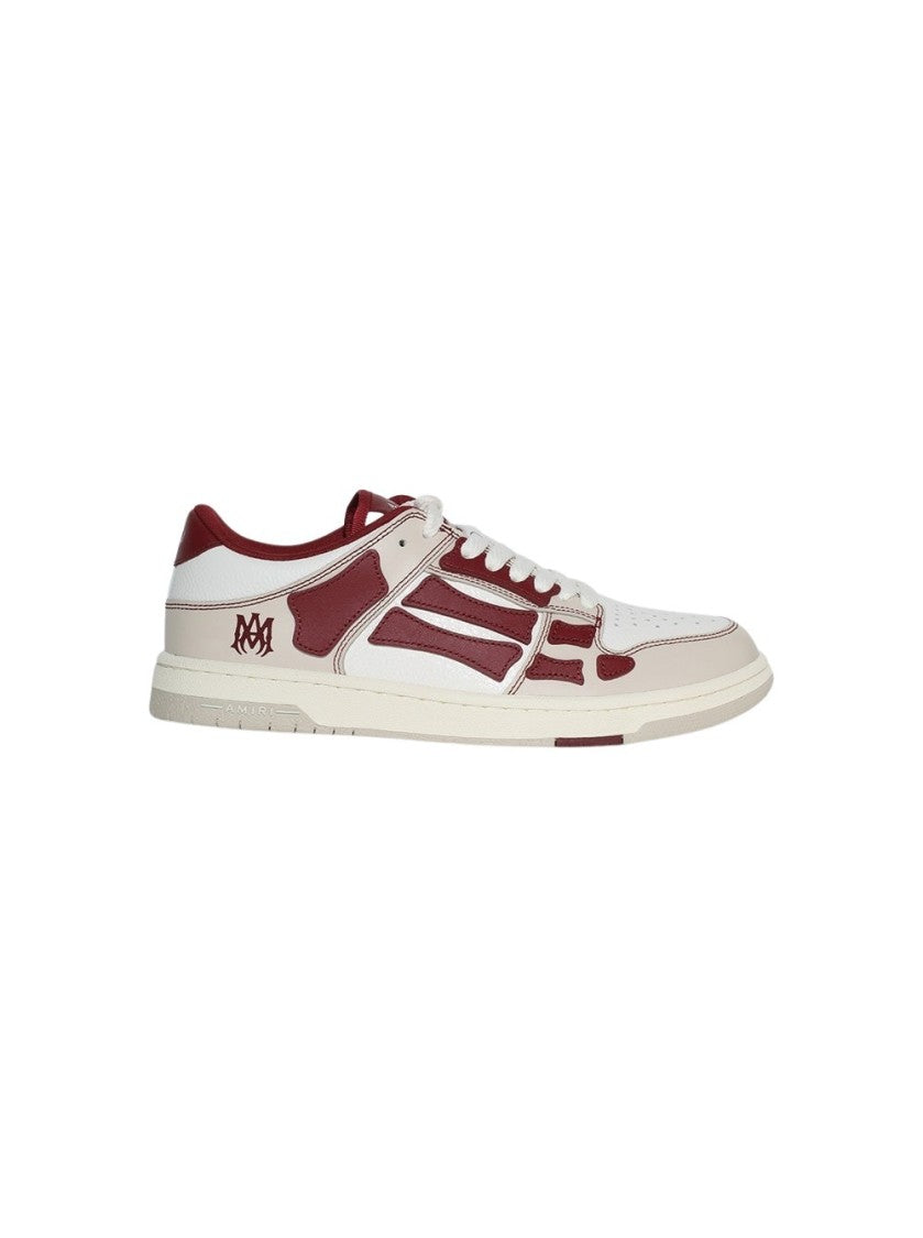 Amiri Varsity Skel Top Low Sneakers Deep Red