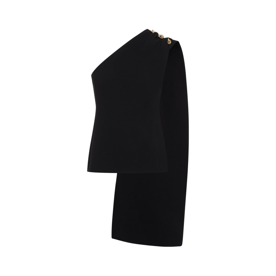 Bottega Veneta Black Wool Asymmetric Top