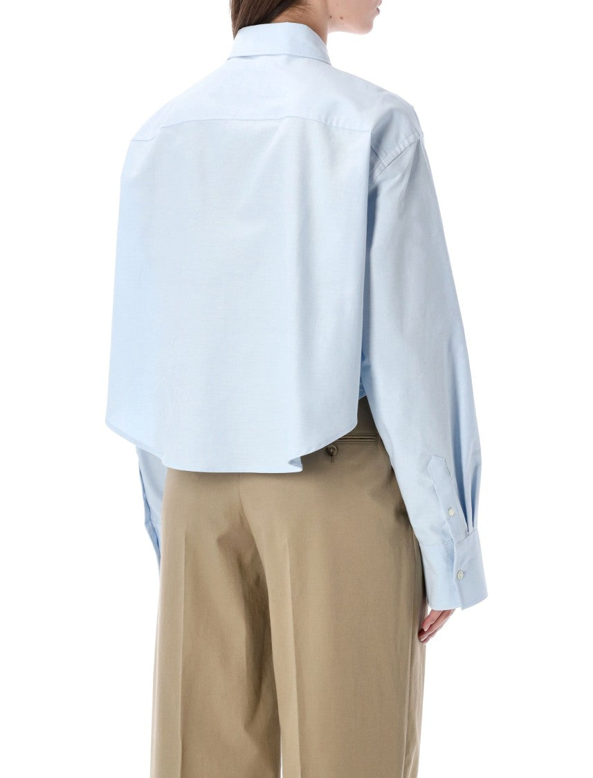 Ami Paris Oxford Cropped Shirt