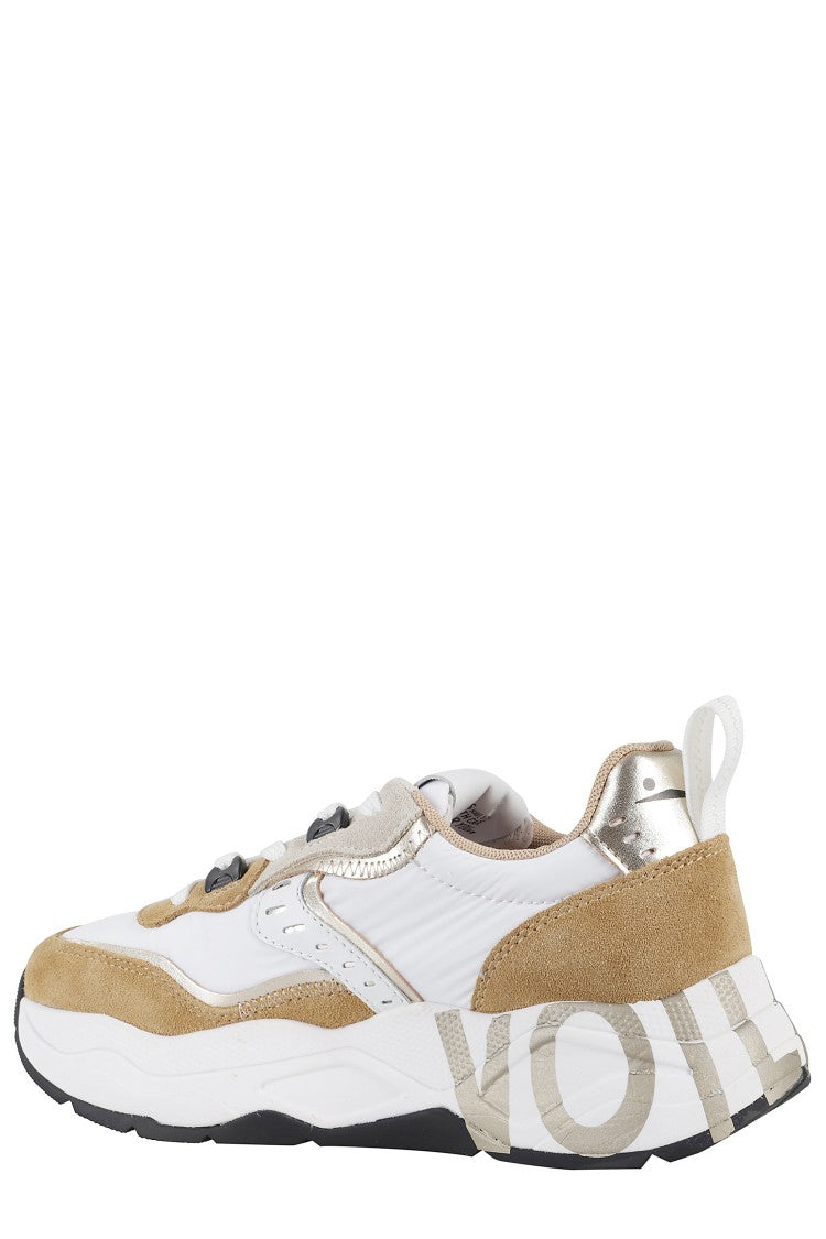 Voile Blanche Modern Leather And Suede Sneakers