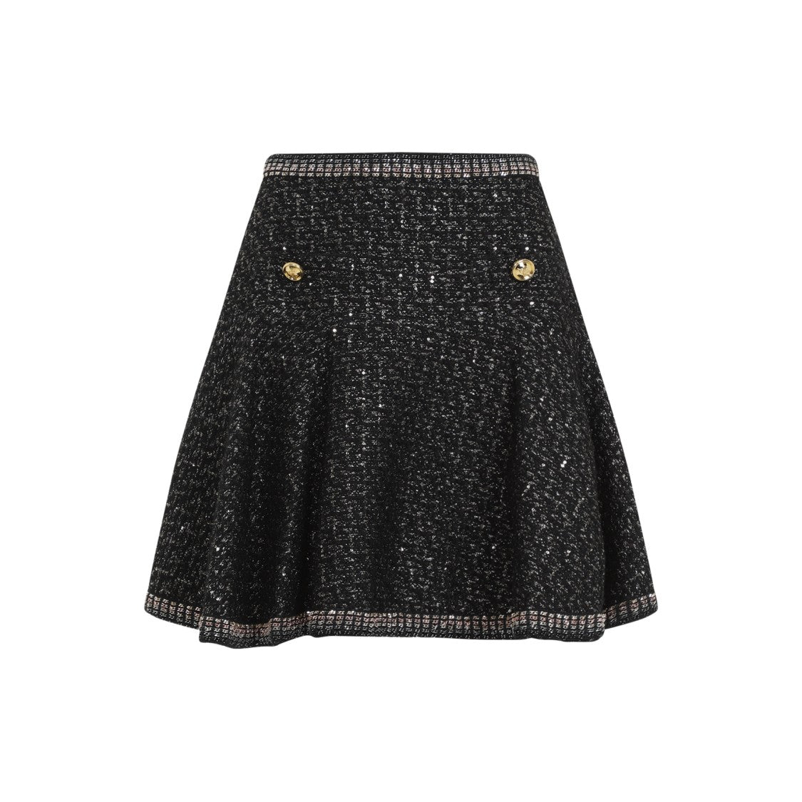Giambattista Valli Black Cotton Boucle Mini Skirt